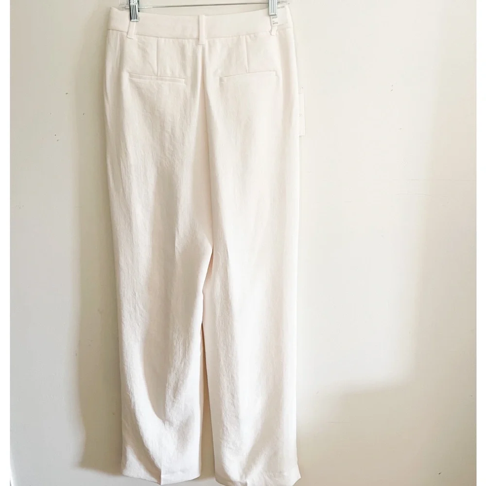 Aritzia Wilfred Effortless High Wide Leg Pant In Light Birch Size 8 - Picture 9 of 14